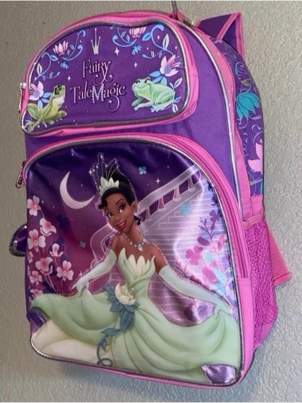 Large School Backpack Disney -Tiana- Princess And The Frog 16"Hx12”W Reinforced - Picture 3 of 5